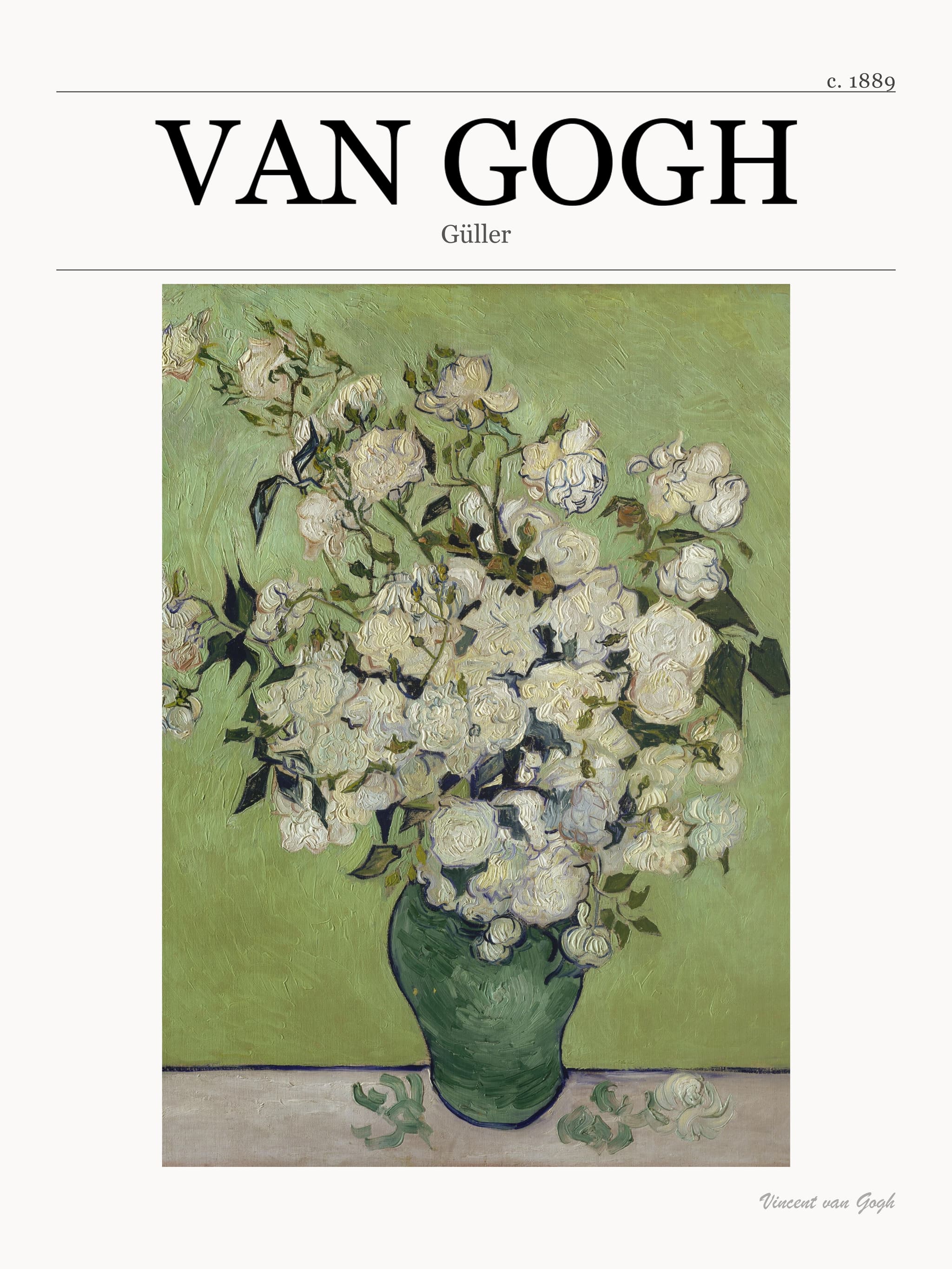 Güller - Van Gogh metal tablo