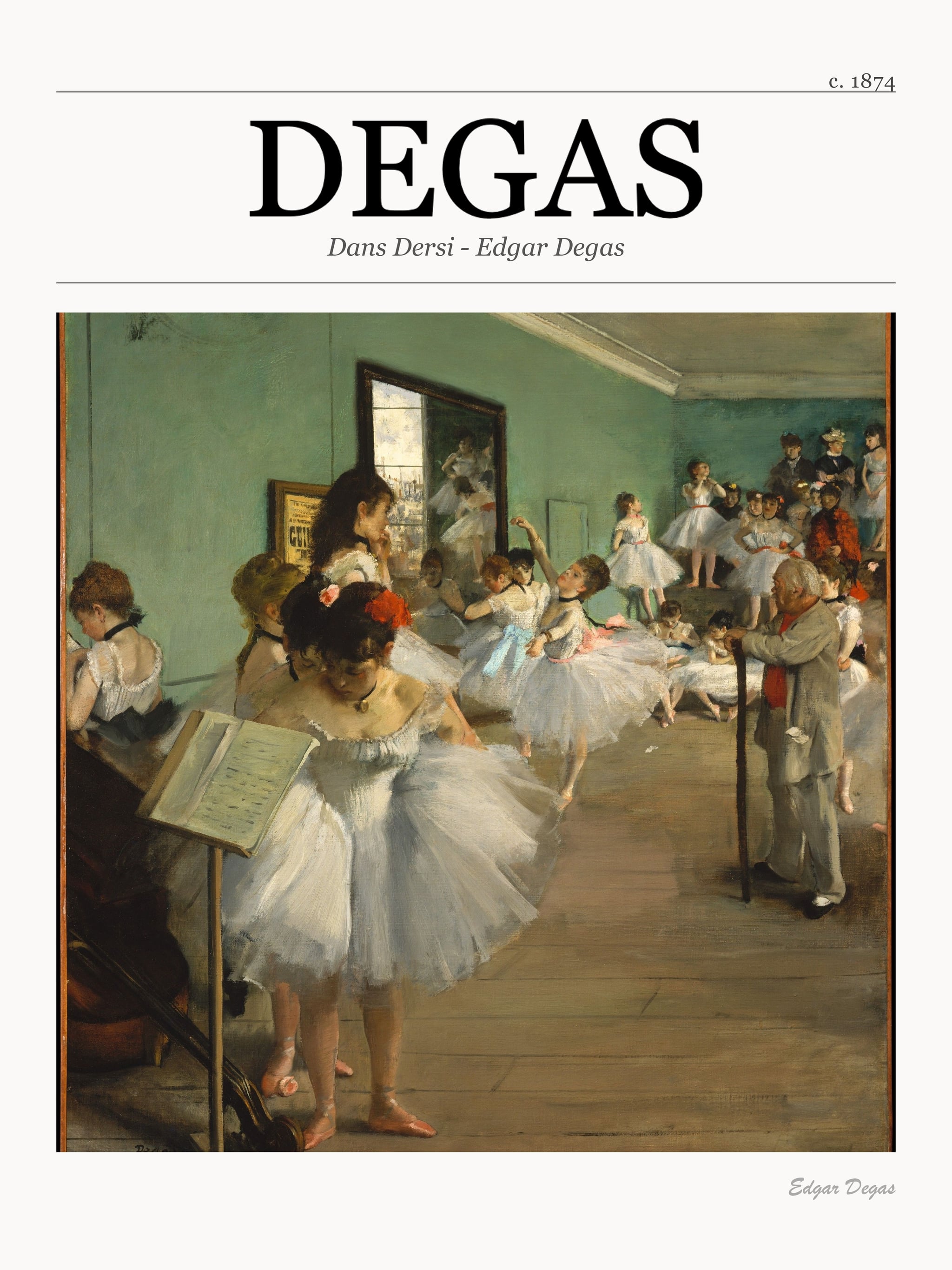 Dans Dersi - Edgar Degas metal tablo