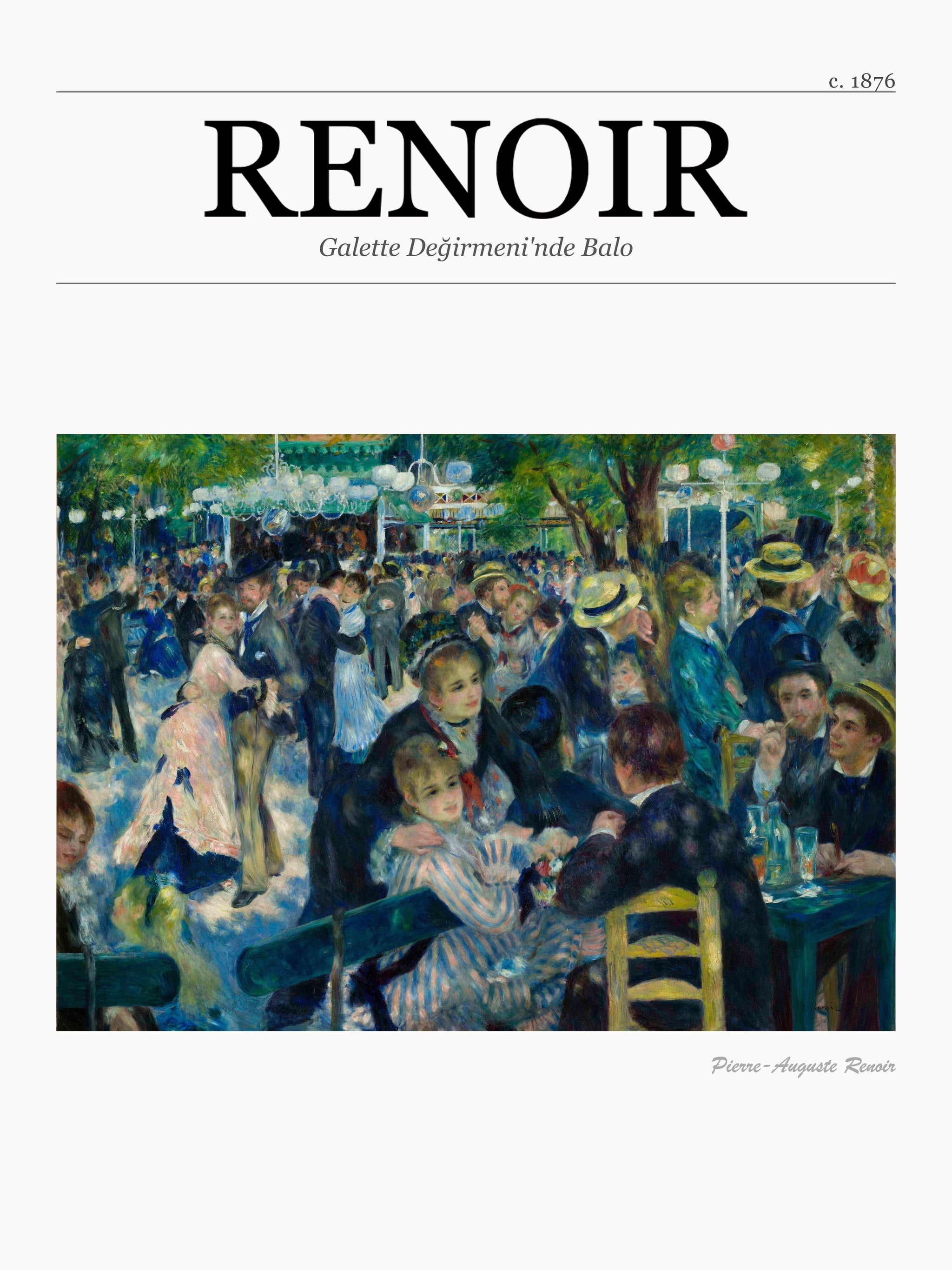 Galette Değirmeni'nde Balo - Renoir metal tablo