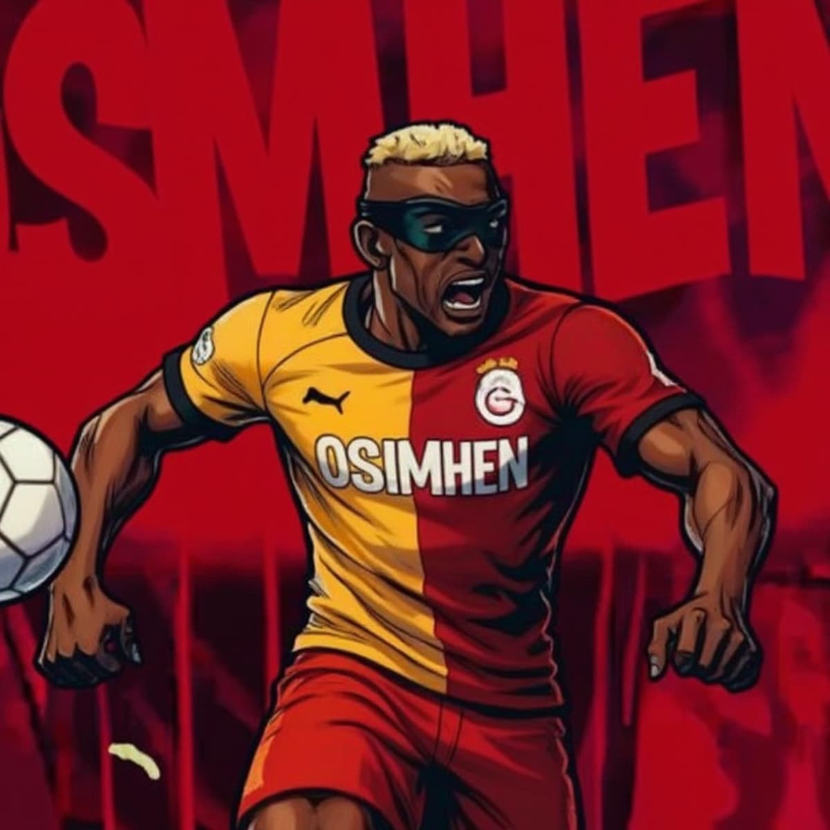 Victor Osimhen: Galatasaray — Galatasaray Posterleri metal poster