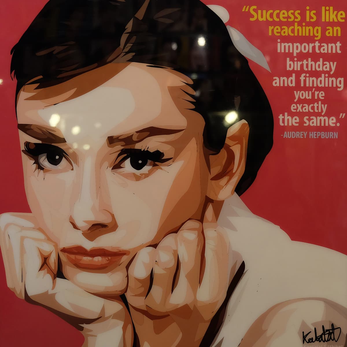 Audrey Hepburn Pop Art — Film Posterleri metal poster
