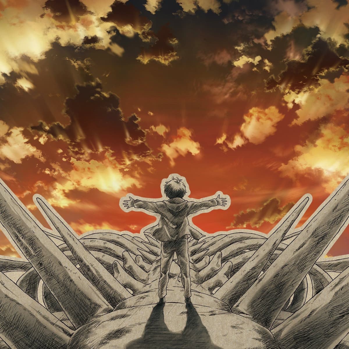 Saldırı Titanları: Gökkuşağı ve Titan — Attack On Titan Posterleri metal poster