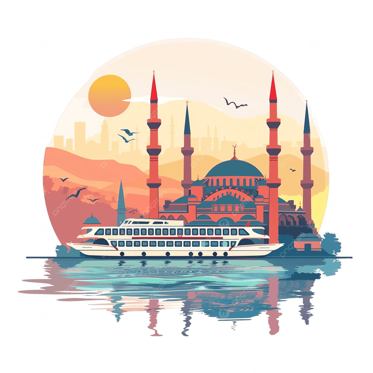 İstanbul Minyatürleri: Sultanahmet Camii — Dini & İslami Tablolar metal poster