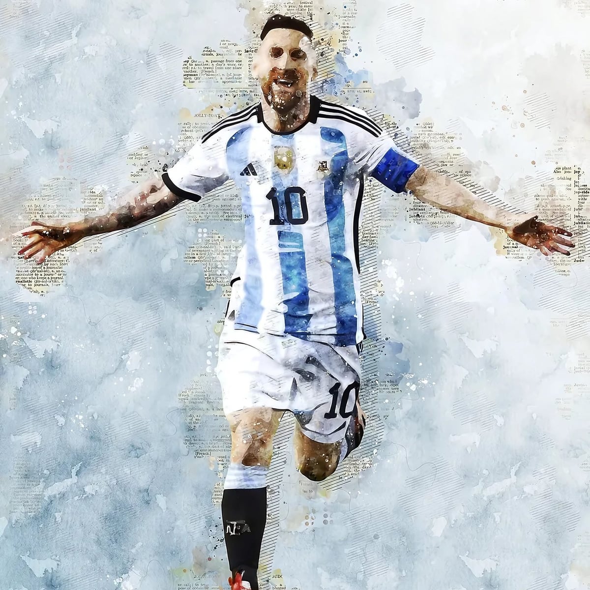 Lionel Messi Su Renkli Kutlama Posteri