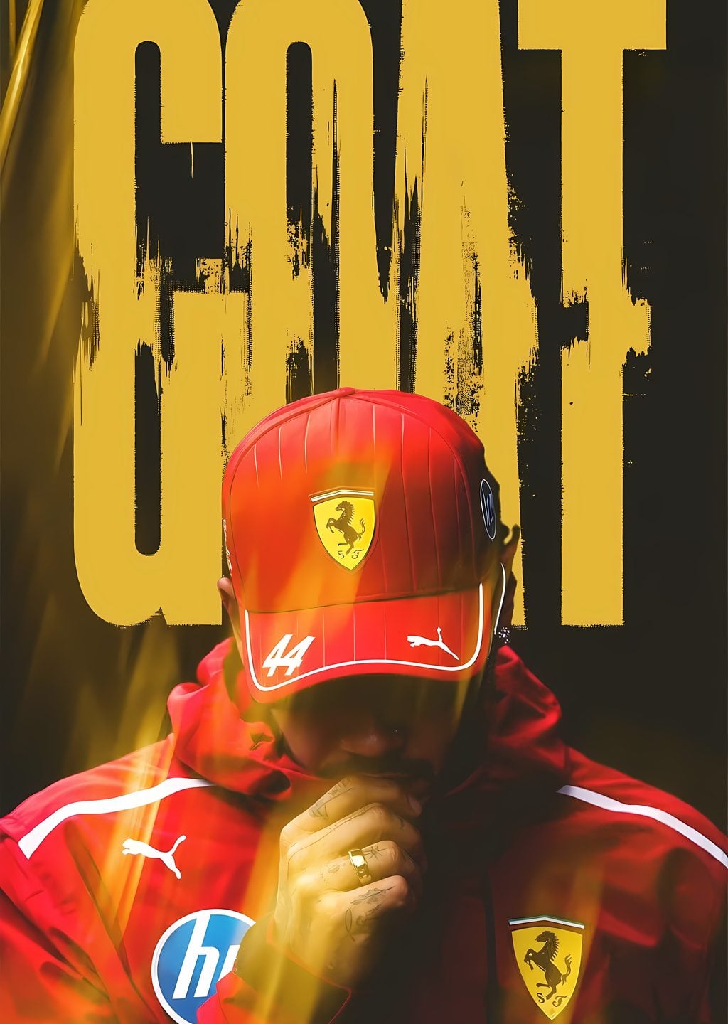 Ferrari Livery with GOAT Text