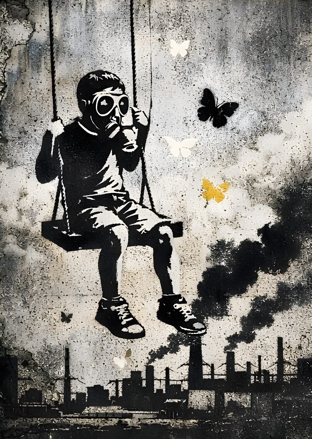 He's Just a Butterfly: Banksy Street Art