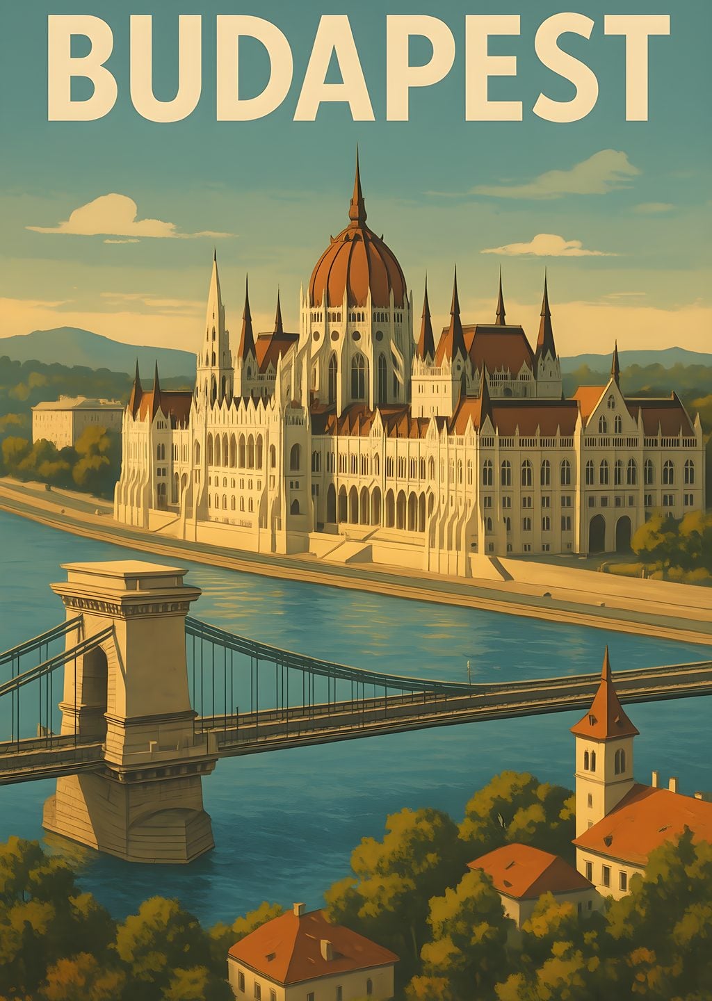 Budapest Parliament ve Zincir Köprüsü