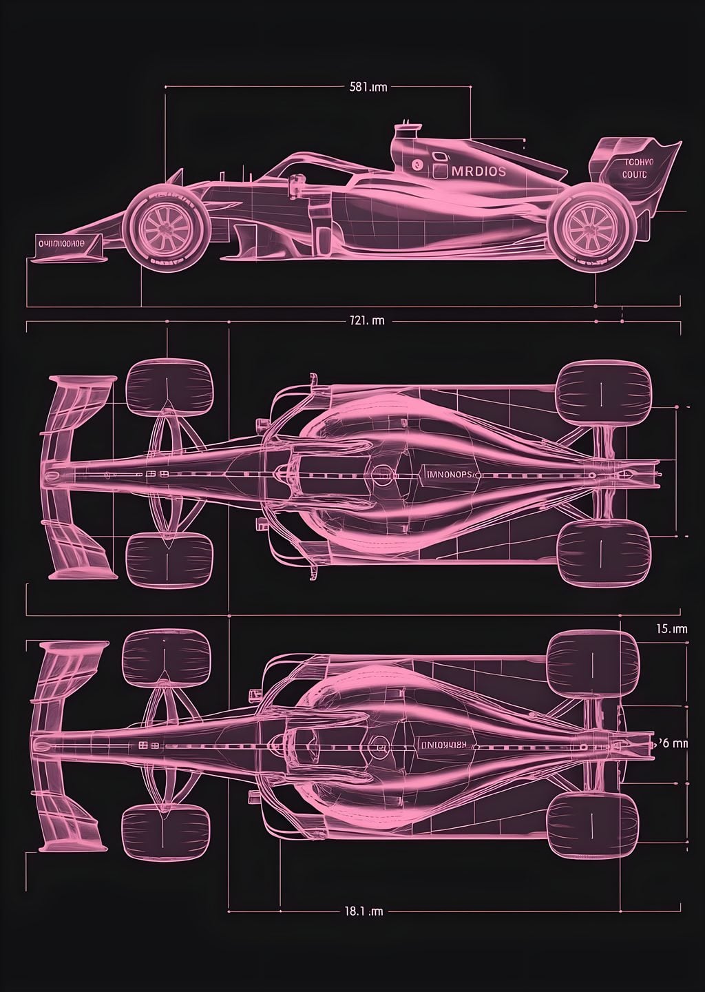 Formula 1 Aracı: Teknik Çizim