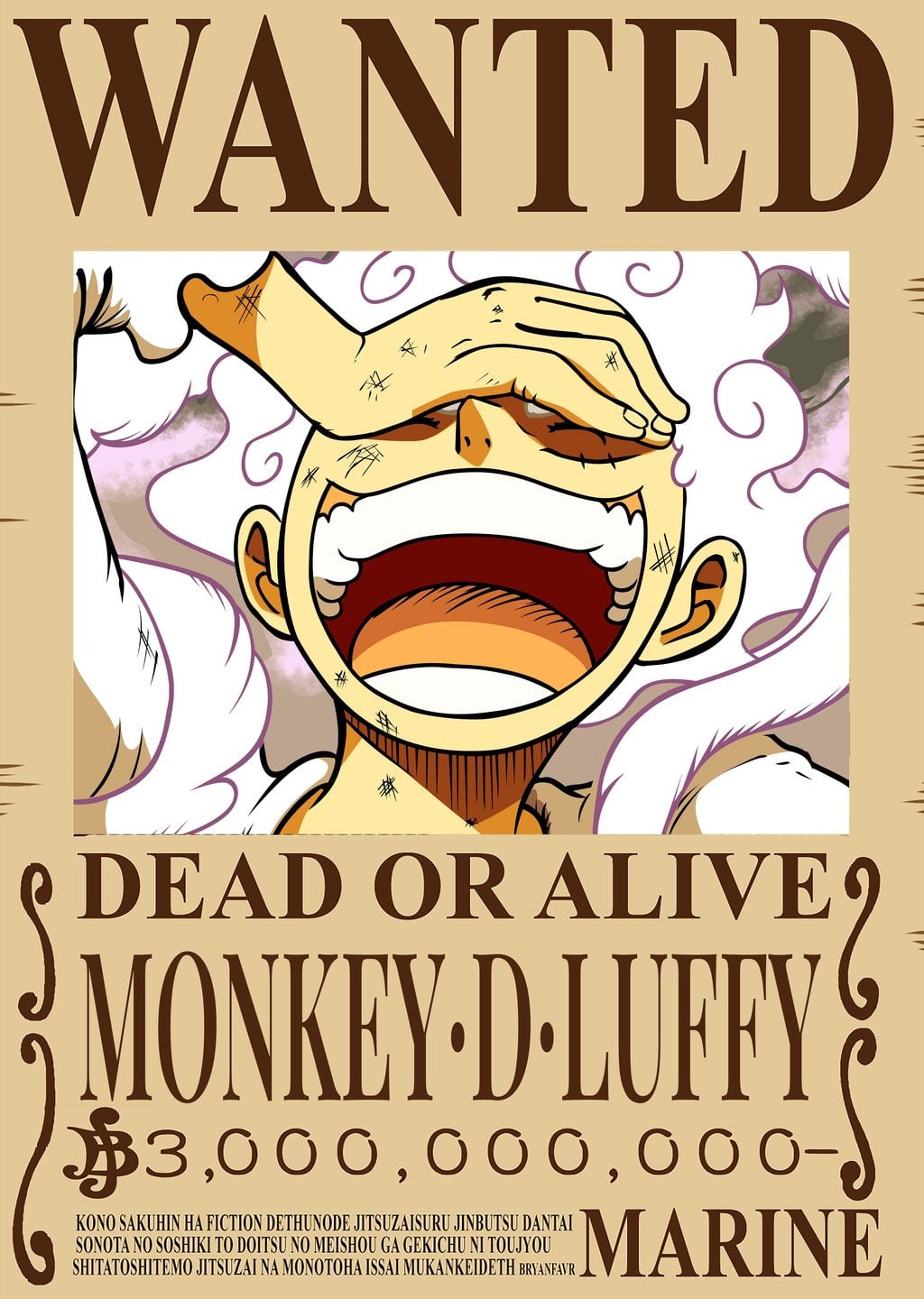 Monkey D. Luffy: Gear 5 Bounty Poster
