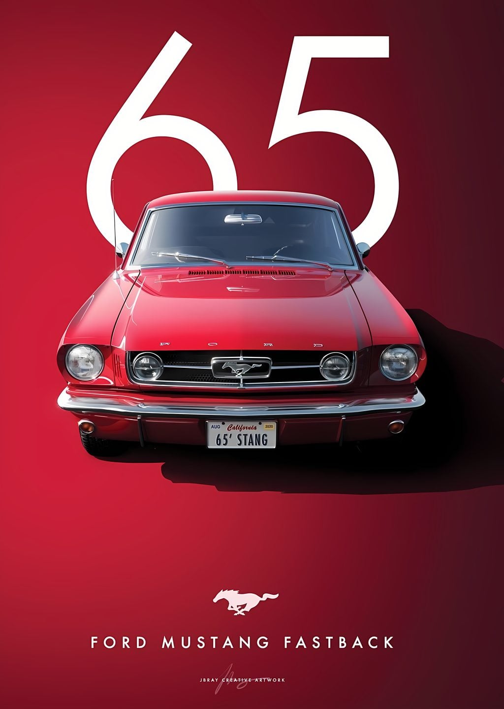 65'li Ford Mustang Fastback