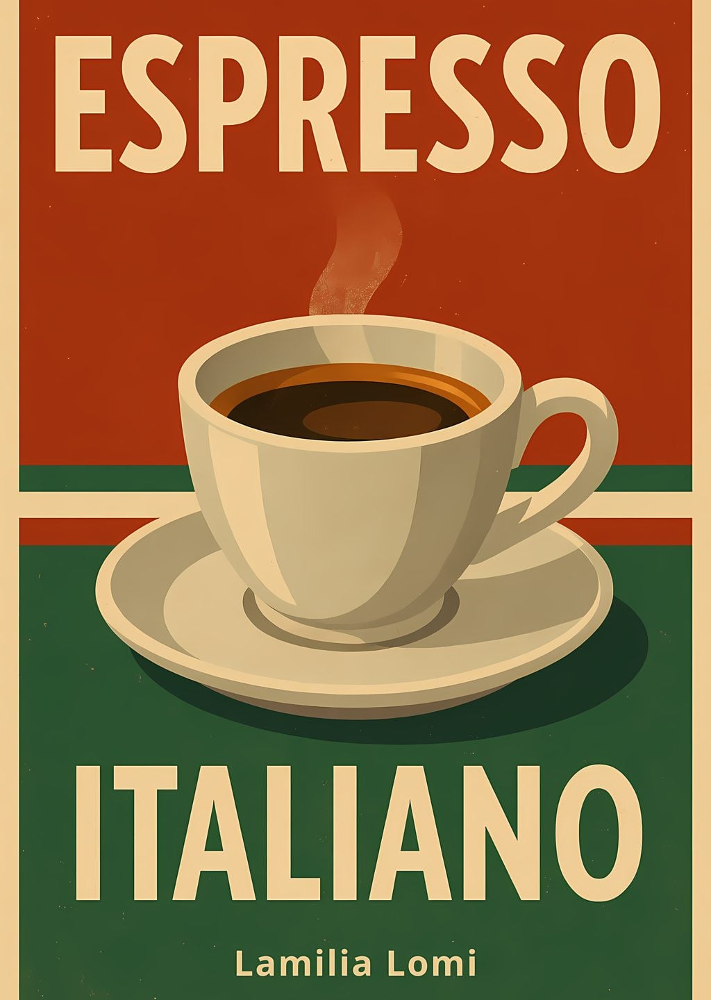 Espresso Italiano Retro Poster