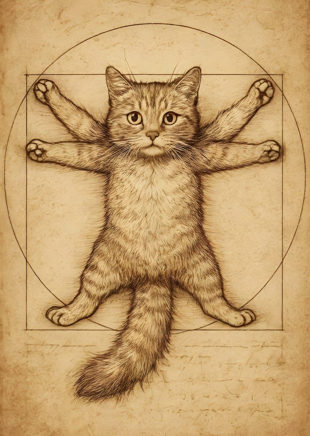 Vitruvius Adamı: Kedi Versiyonu