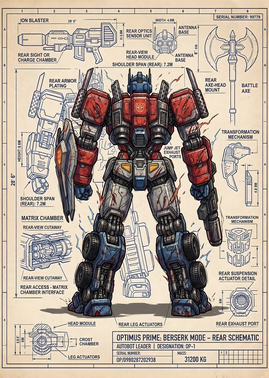 Optimus Prime: Berserk Mode - Arka Şemasi