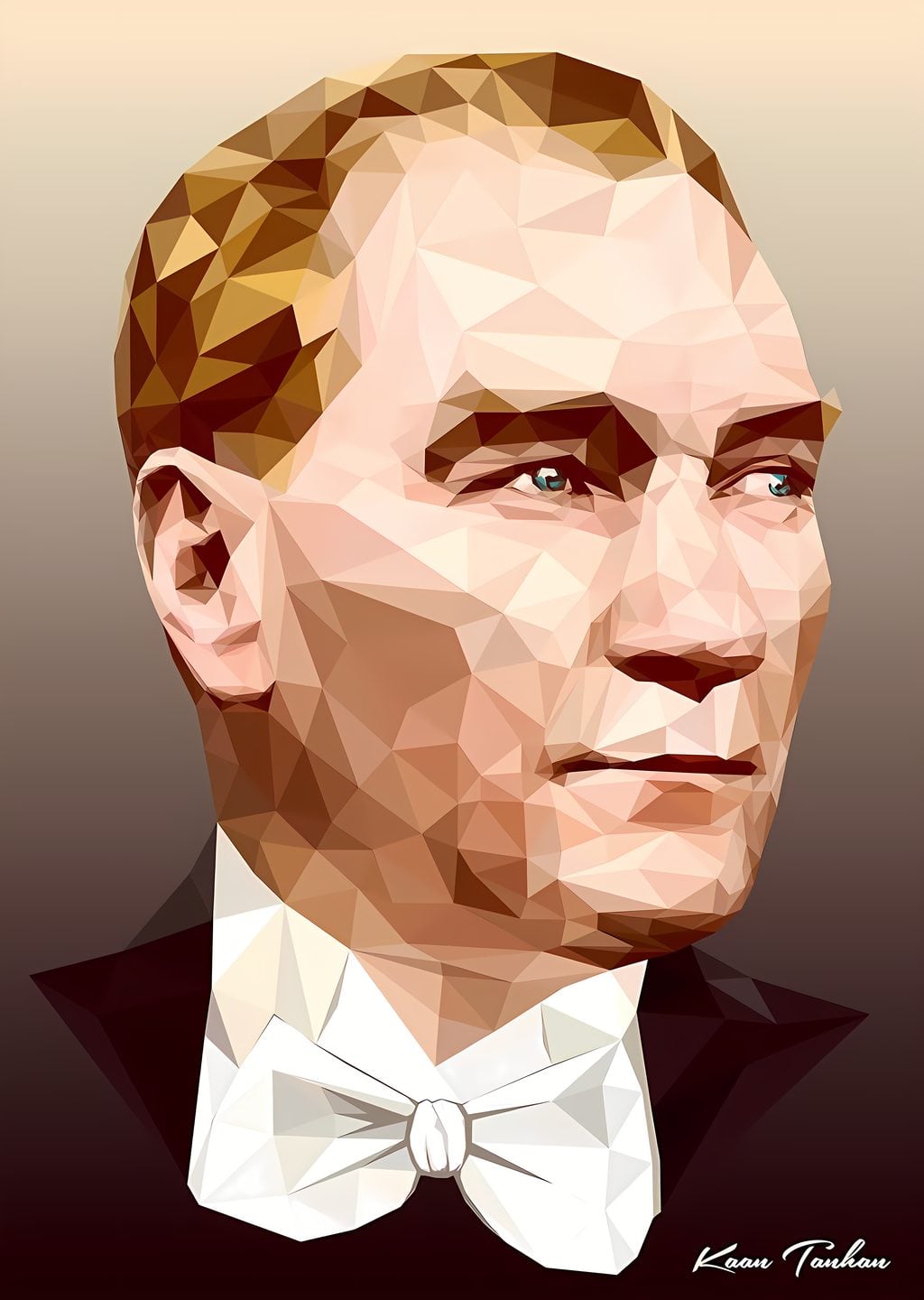Atatürk: Poligon Sanat Desenli Portre