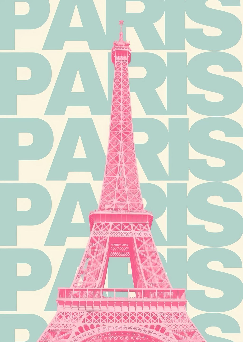 Paris: Eiffel Kulesi'nin Pembe ve Mavi Versiyonu