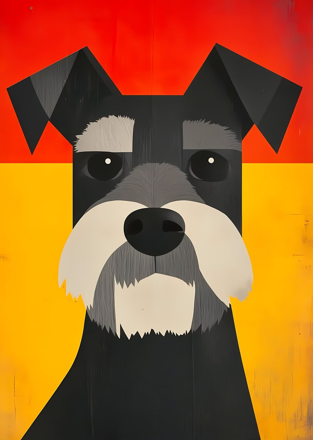 Schnauzer Portresi: Modern Sanat