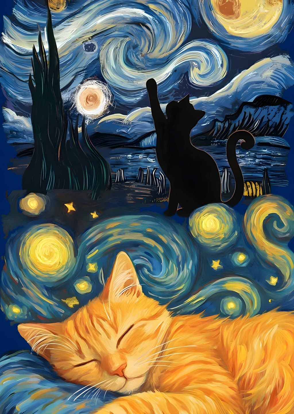 Van Gogh'un Yıldızlı Gecesi ve Kedi