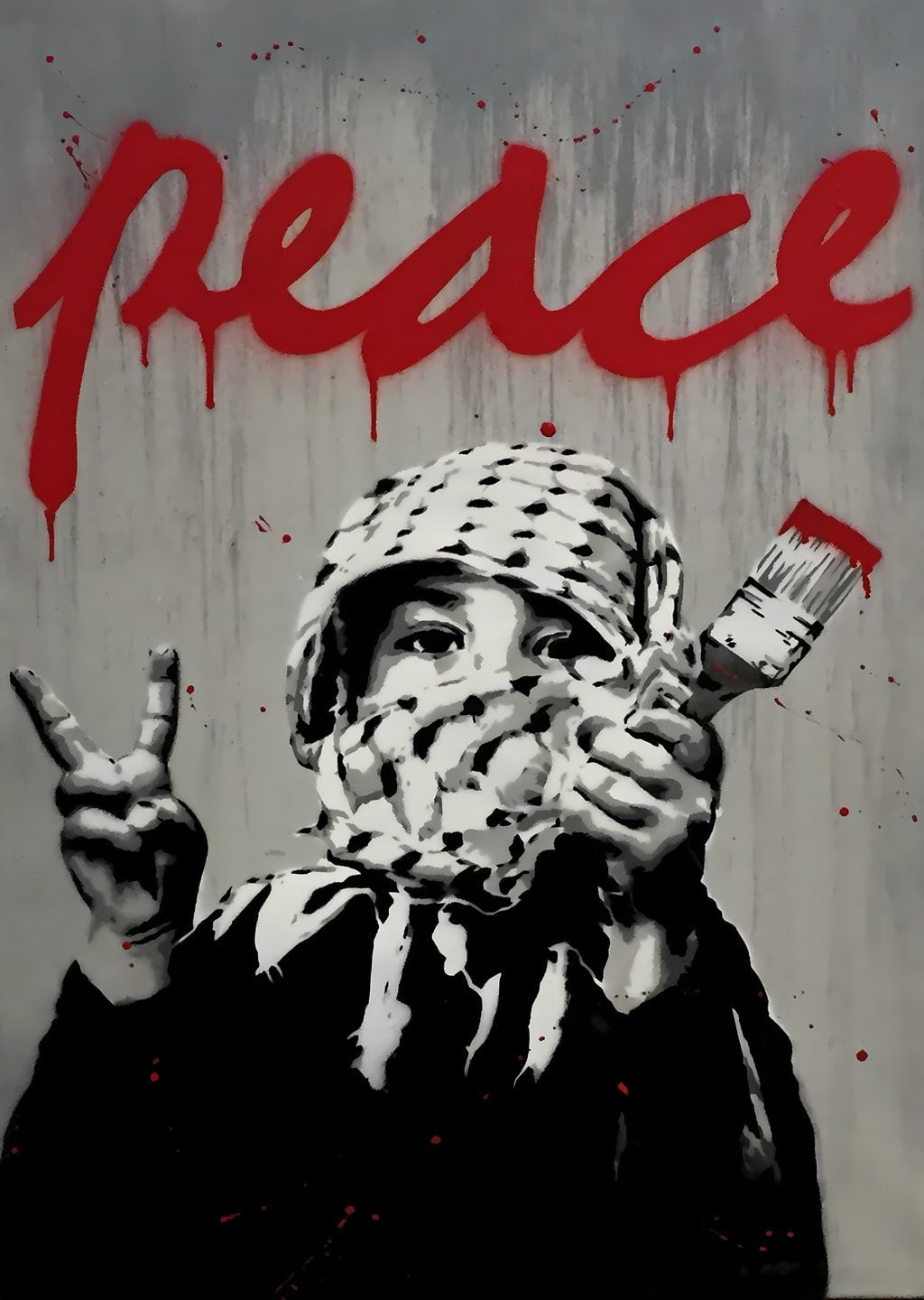 Peace: Banksy Tarzı Portre