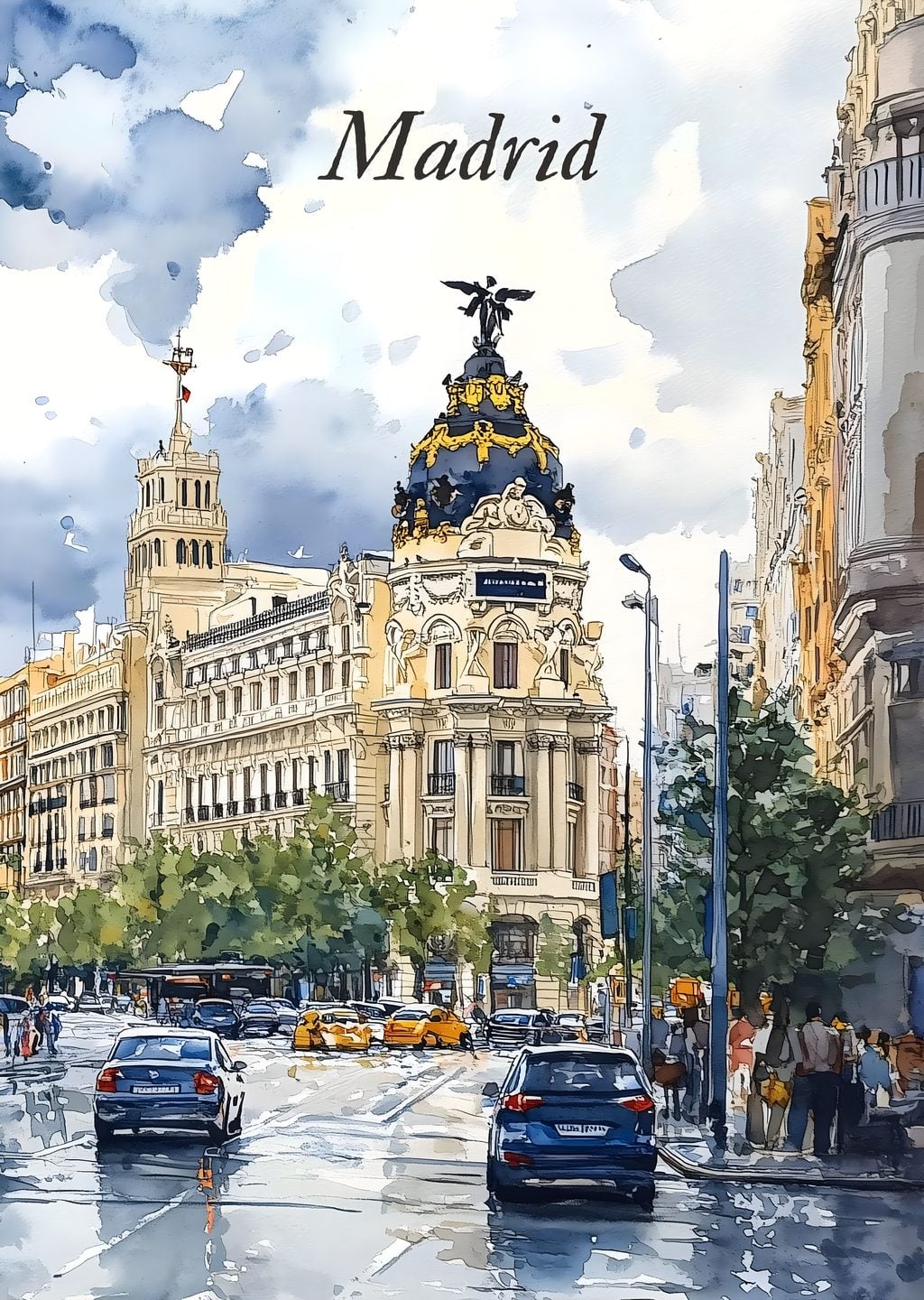Madrid: Şehir Sokak Manzarası