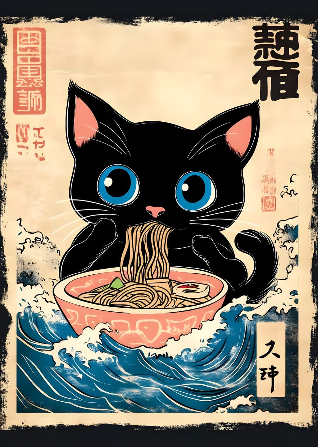 Noodle Kedi: Japon Esintili Ramen Sanatı