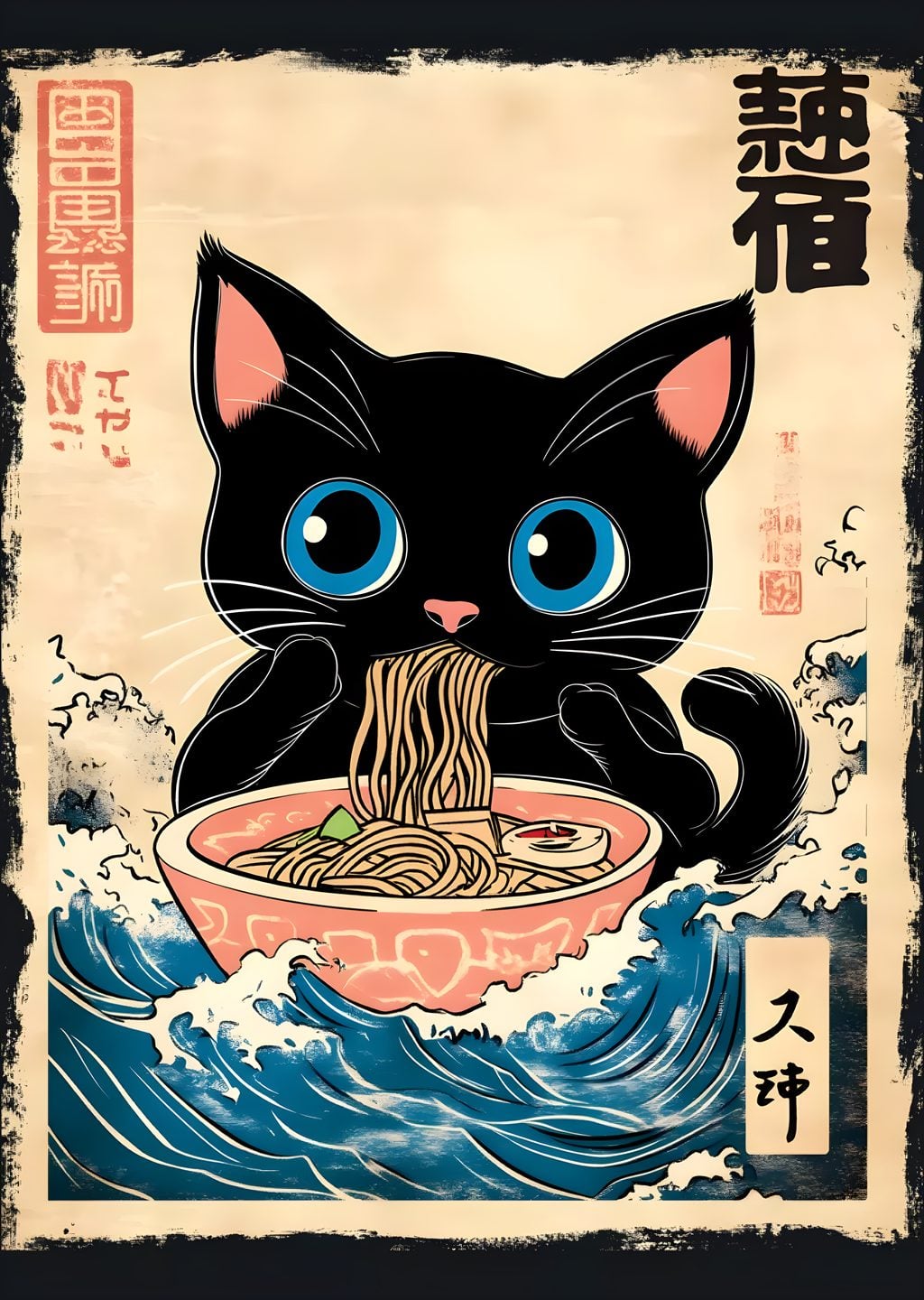 Noodle Kedi: Japon Esintili Ramen Sanatı