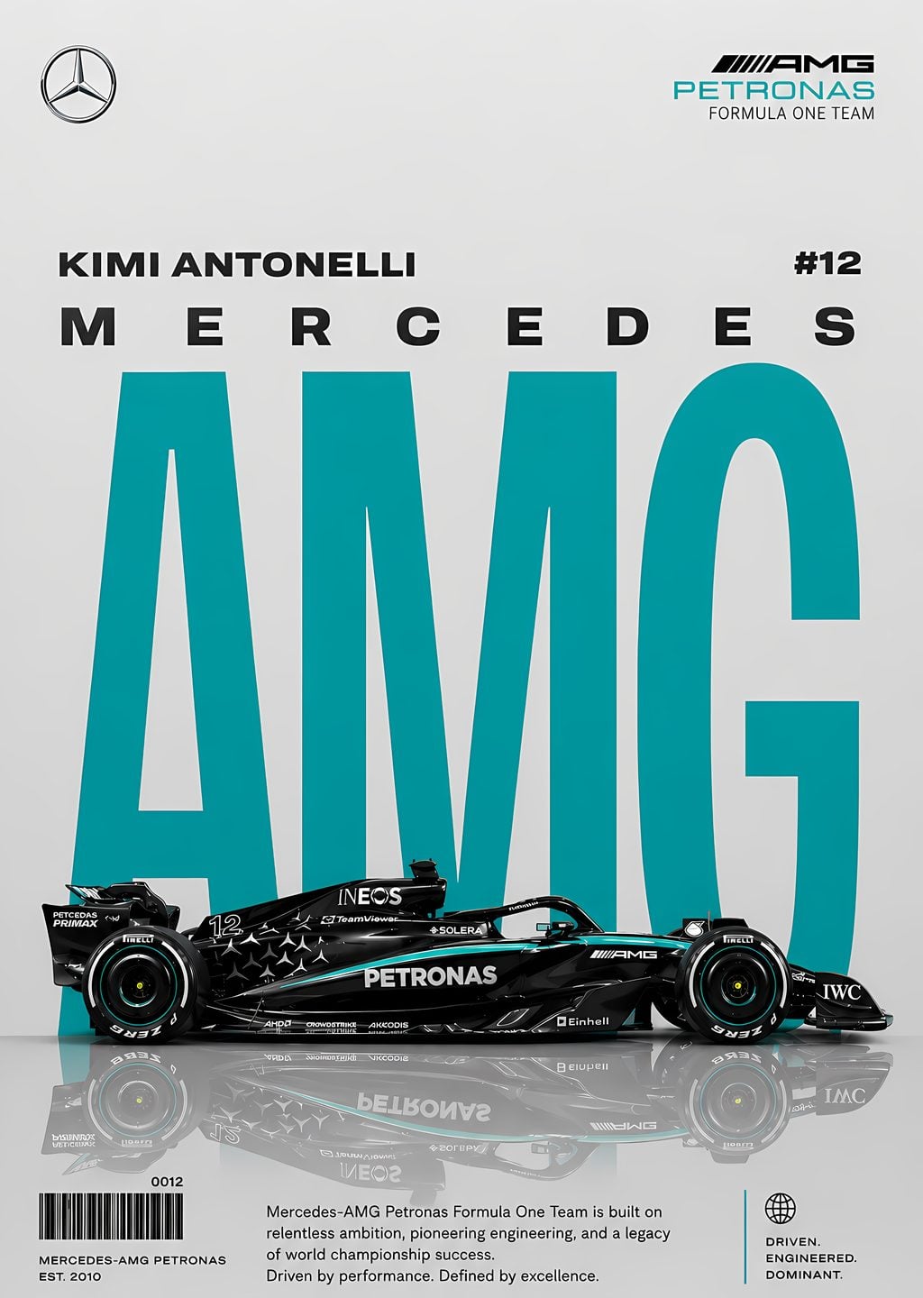 Kimi Antonelli Mercedes AMG Petronas F1 #12
