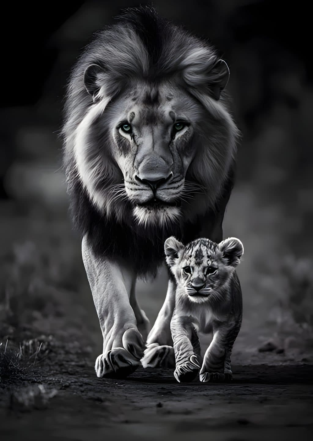 Aslan ve Yavrusu: Güçlü Koruma