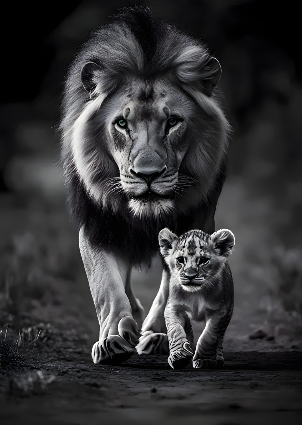 Aslan ve Yavrusu: Güçlü Koruma