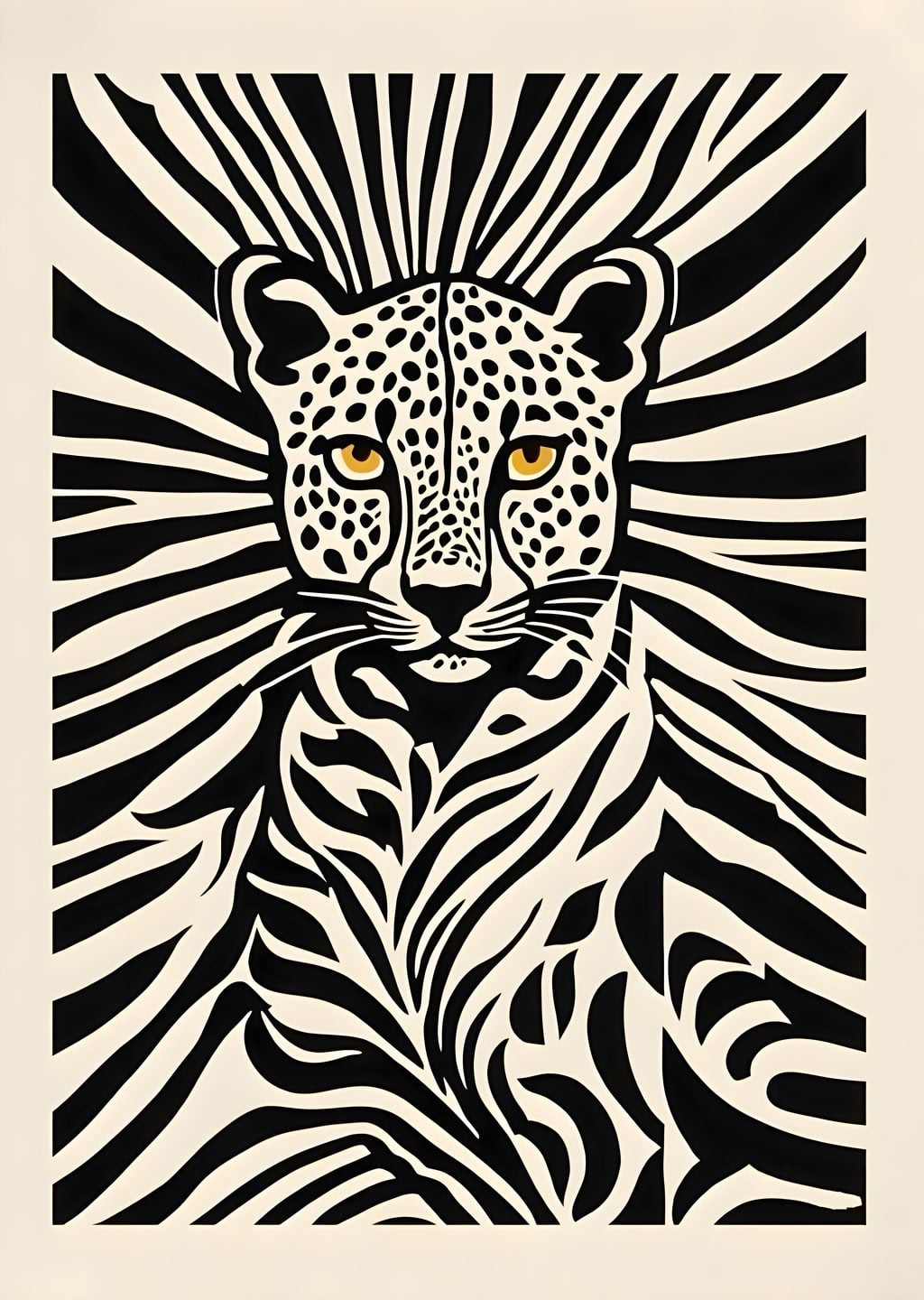Leoparın Gözleri: Geometrik Sanat Eseri