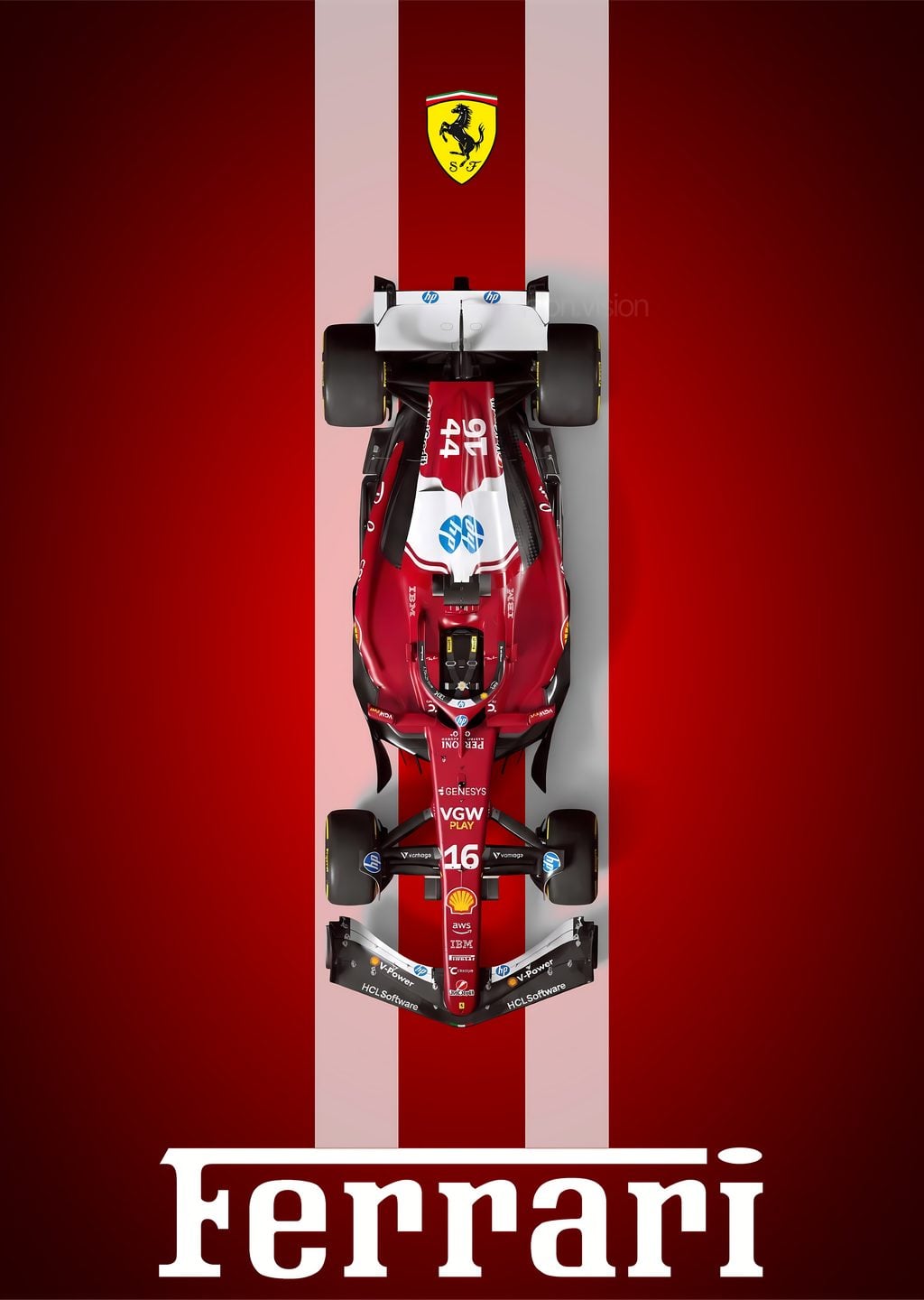 Ferrari F1 Araba Poster
