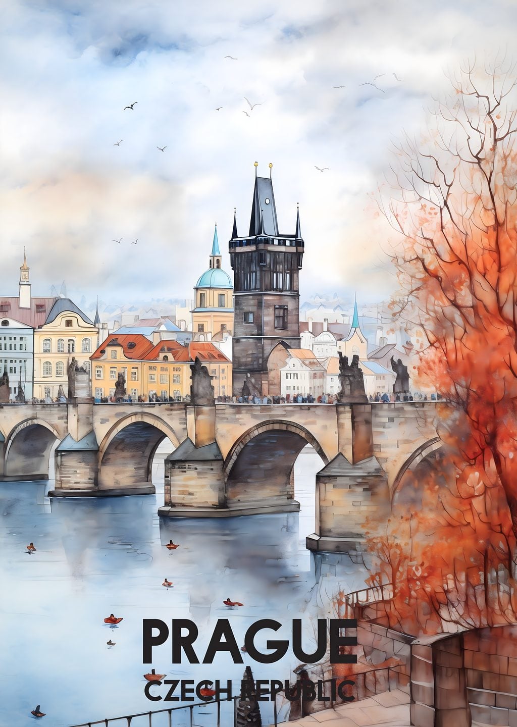 Prague Kızılçamlı Manzara