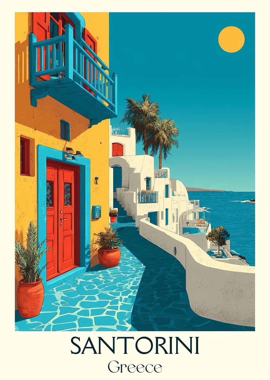 Santorini: Akdeniz Manzarası