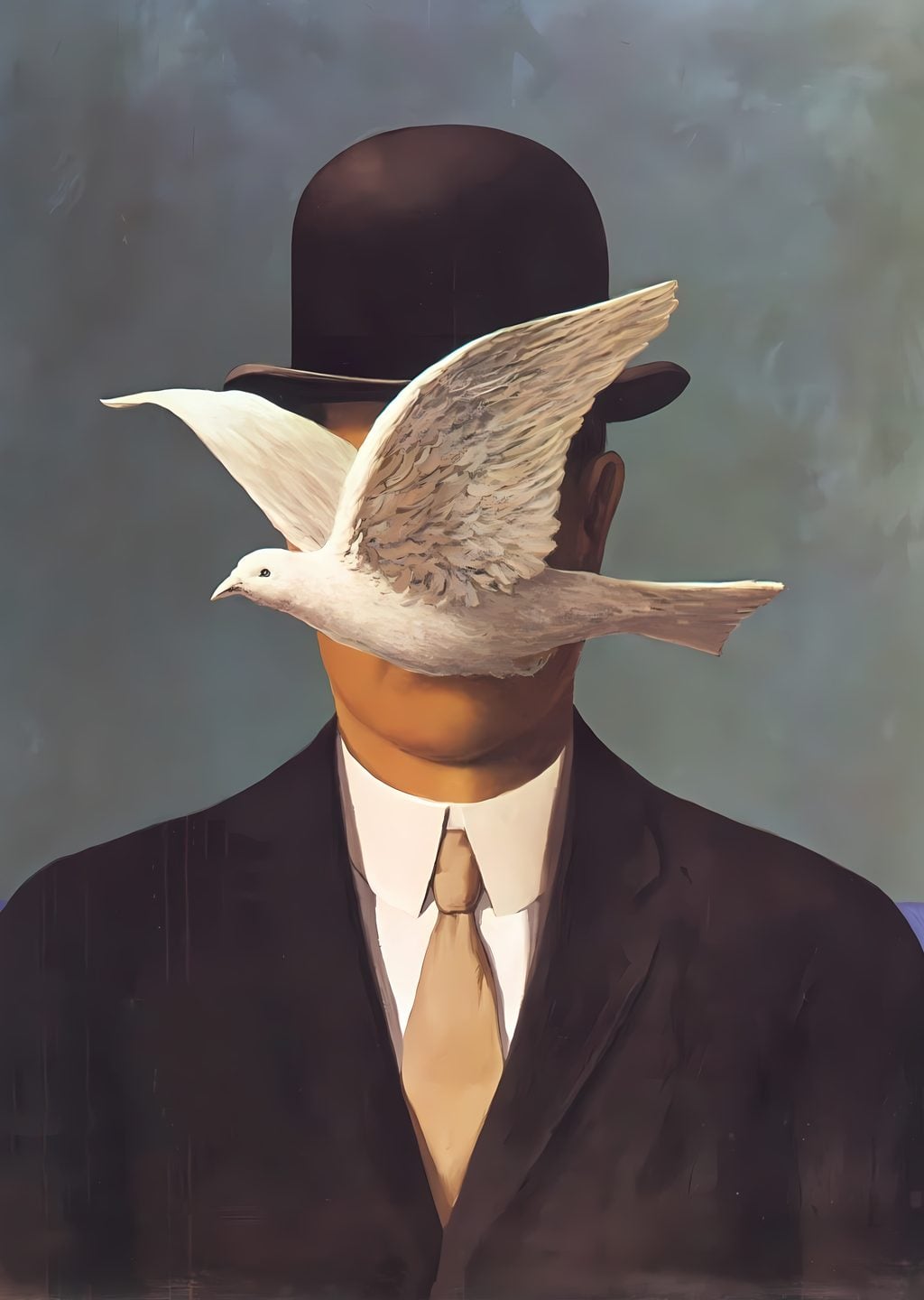 René Magritte: Man in a Bowler Hat