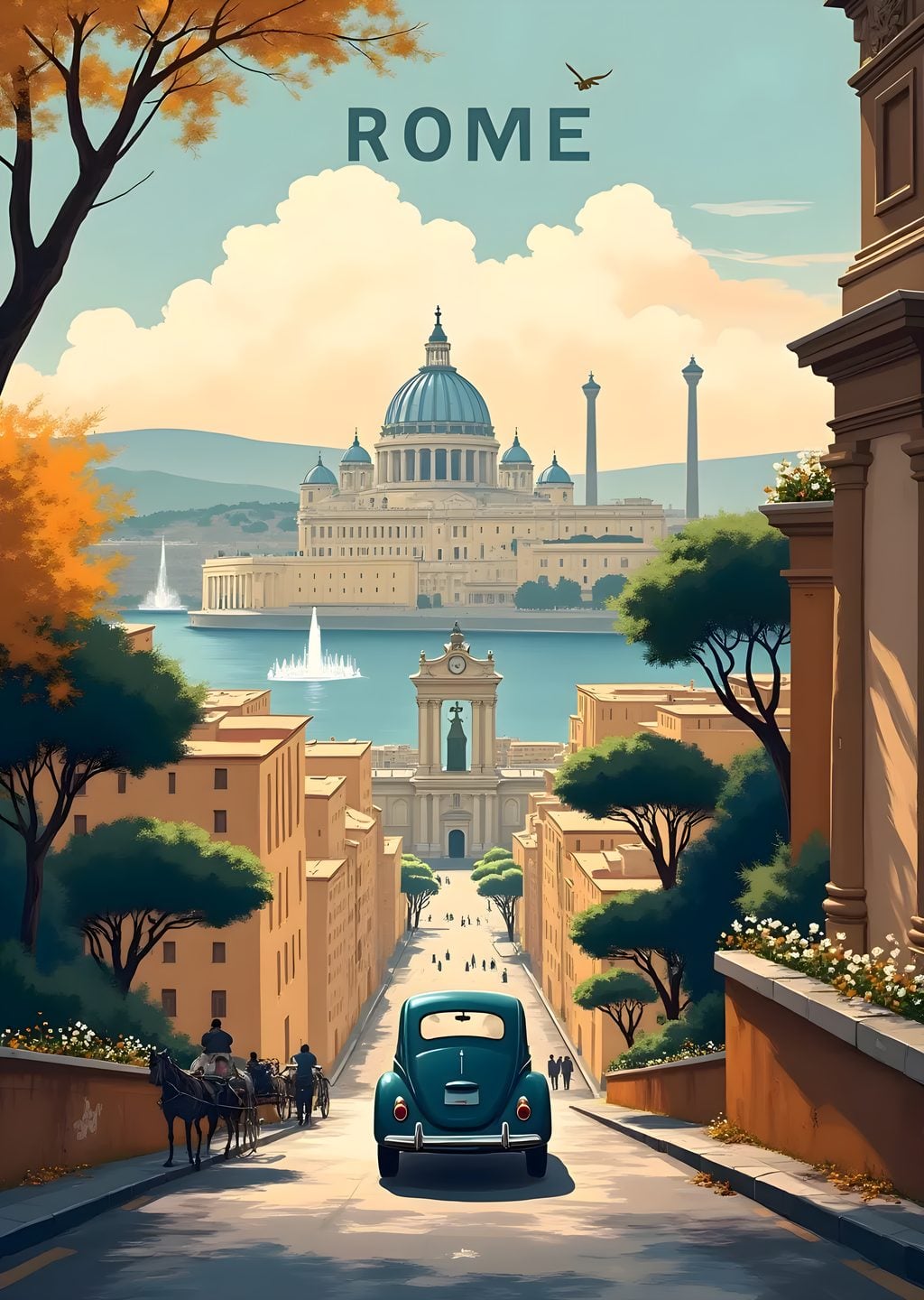 Roma Seyahat Posterı