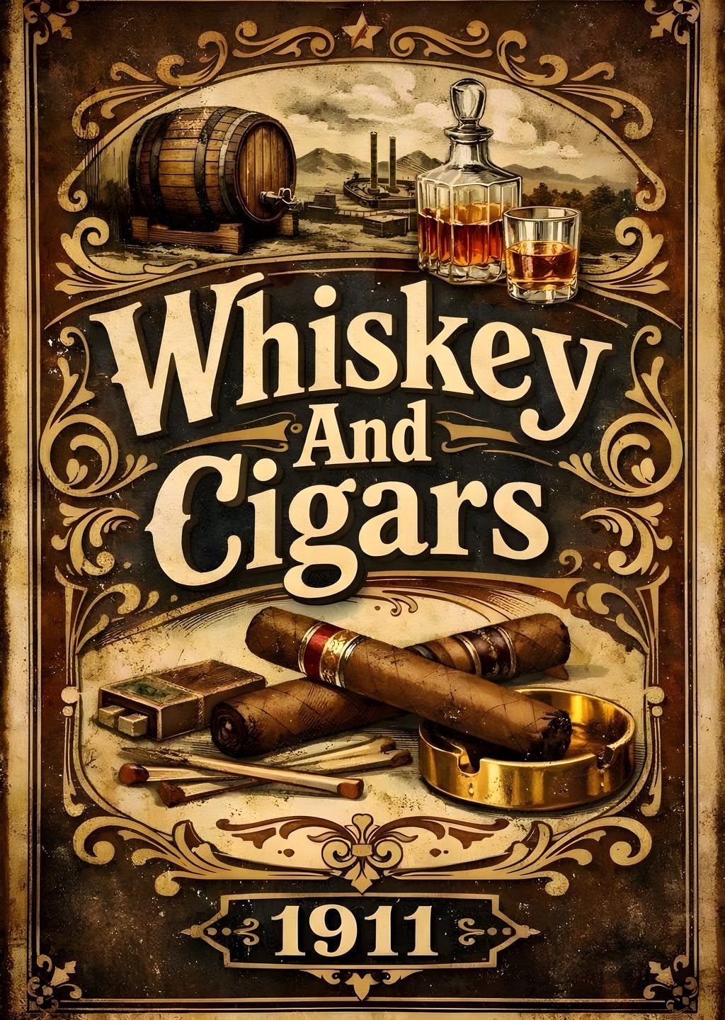 Whiskey And Cigars 1911