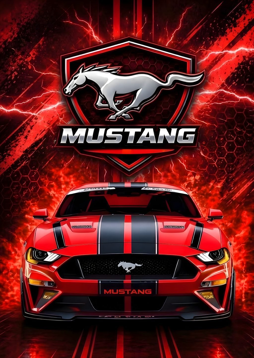 Mustang: Kırmızı ve Siyah Arabalar