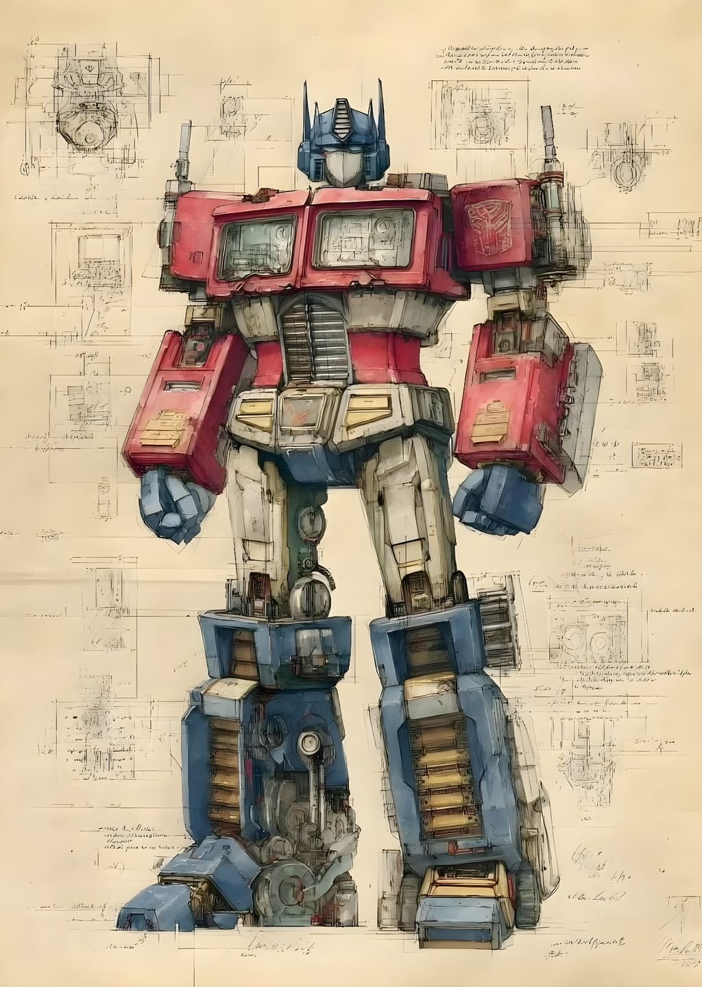 Giant Robot with Blueprints