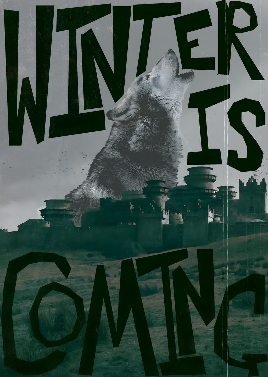 Winter Is Coming Wolf Poster
