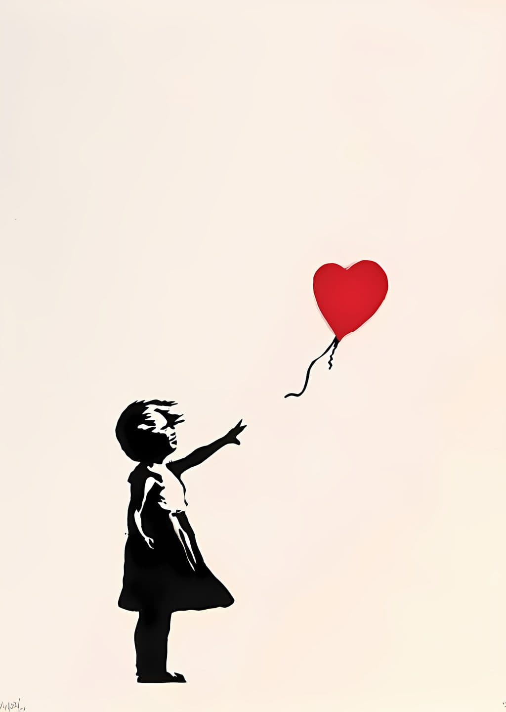 Banksy: Kız ve Kırmızı Kalp Balon