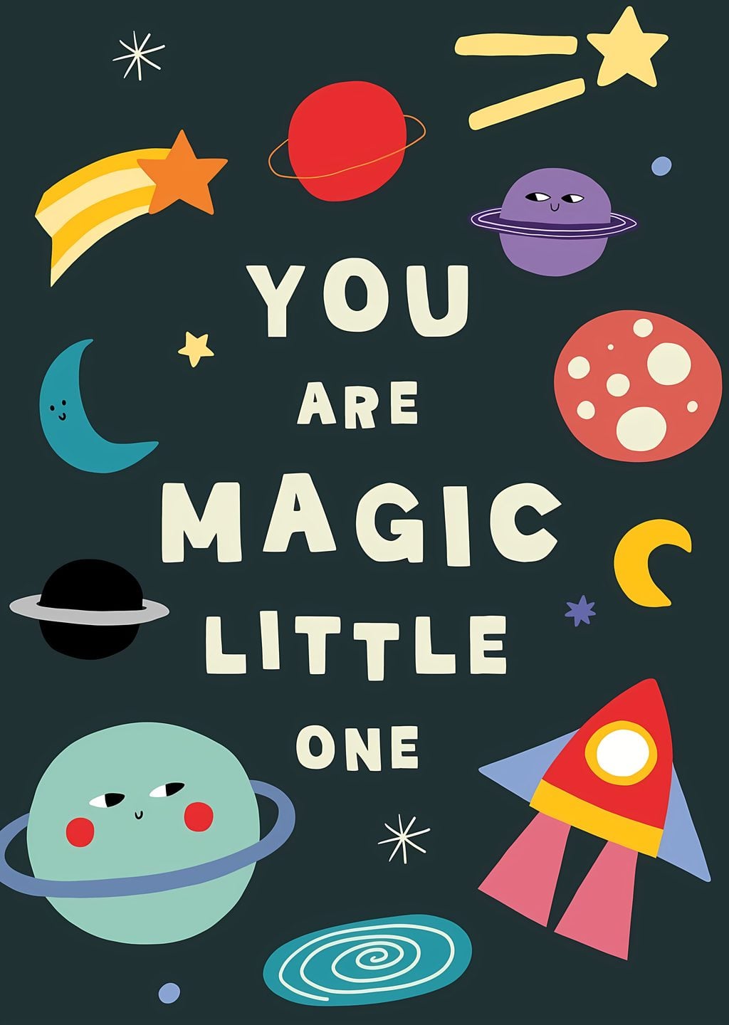 You Are Magic Little One: Uzay Temalı Çizim