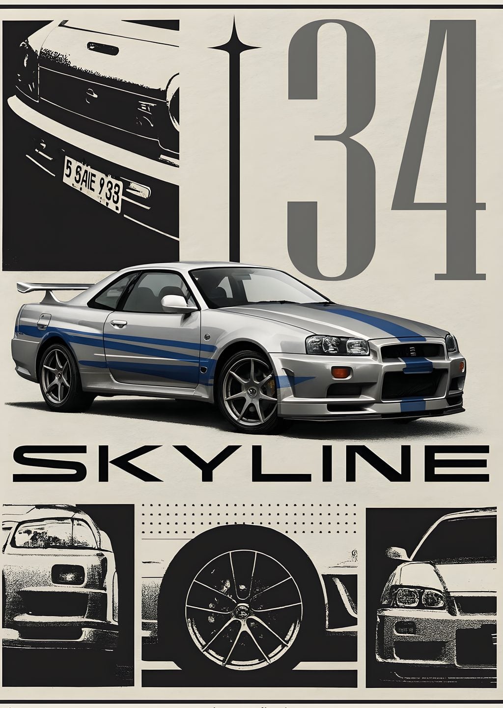 Skyline R-34 Poster