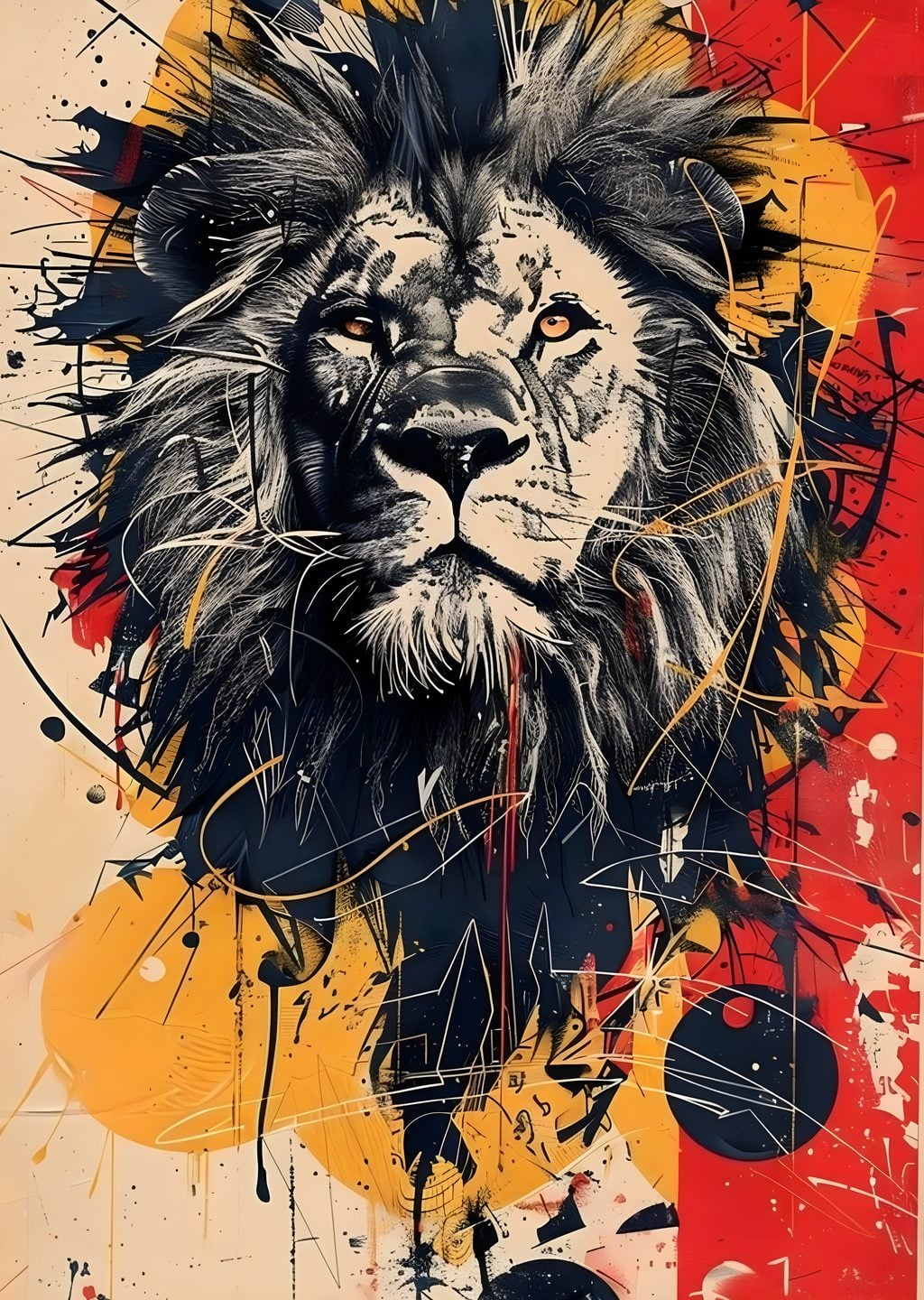 Leoparlı Aslan: Renkli Bir Portre