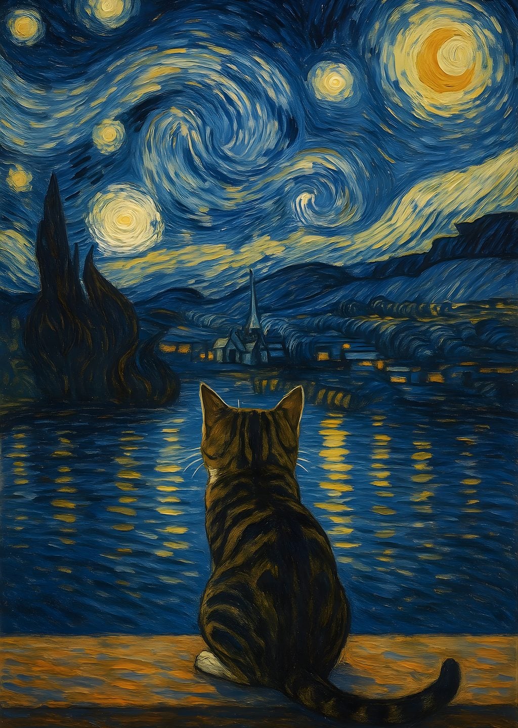 Yıldızlı Gece ve Kedi
