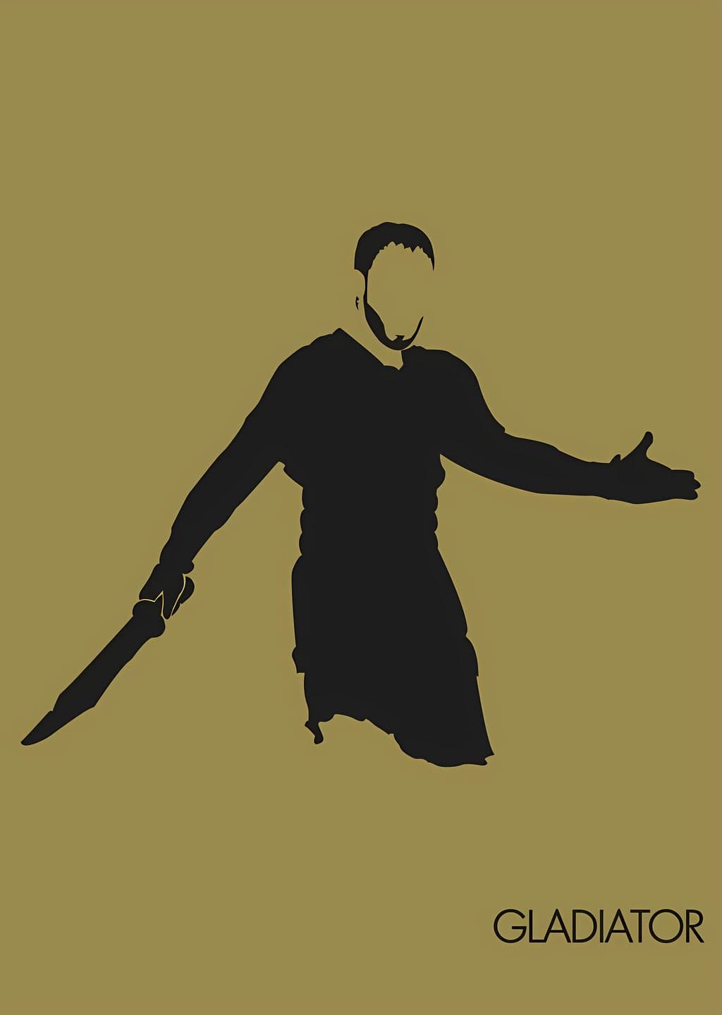 Gladiator: Siyah ve Altın Siluet