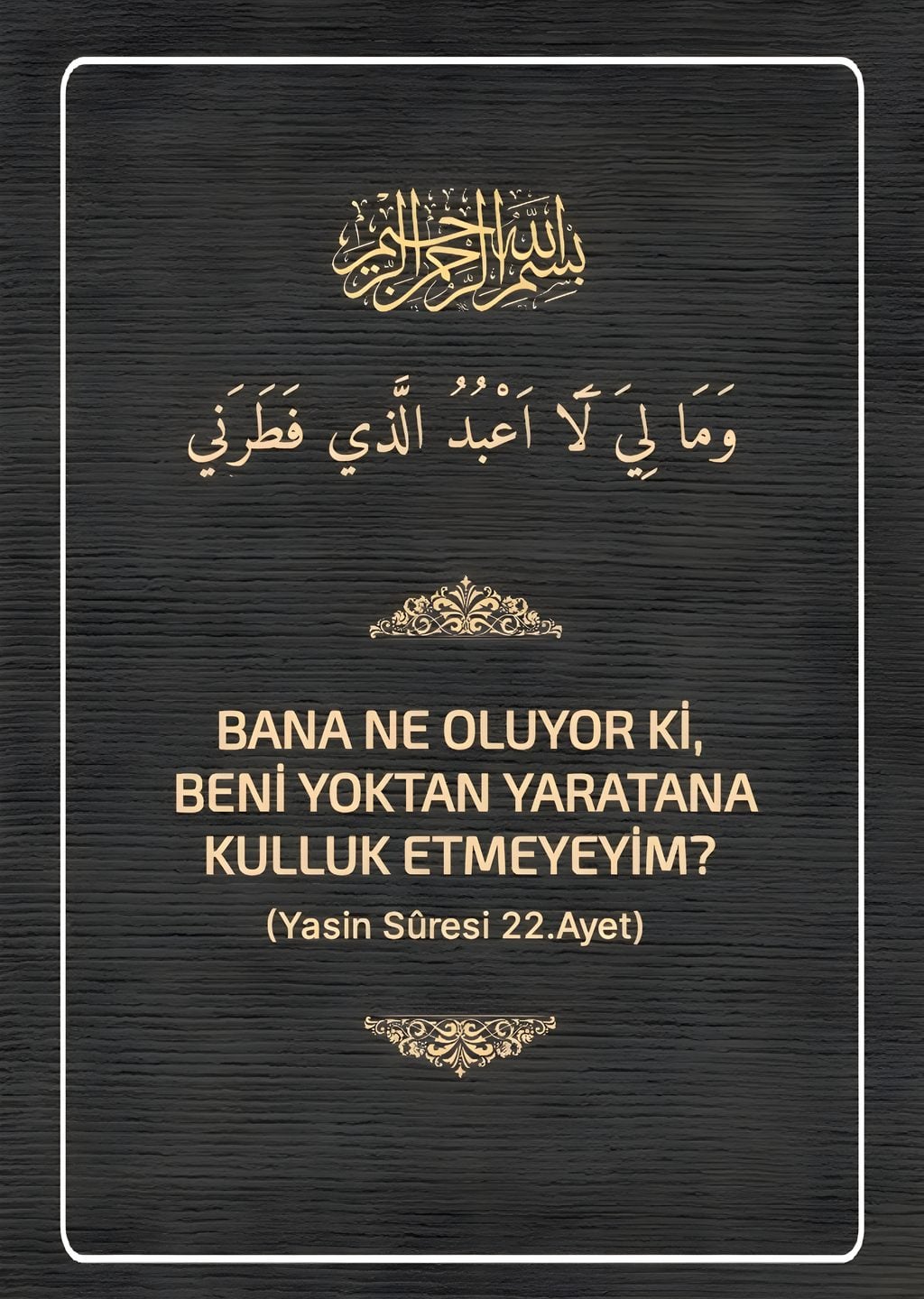 Yasin Suresi 22. Ayet