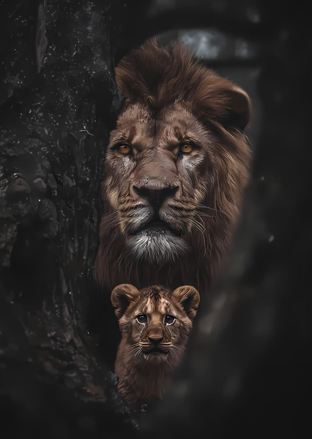 Aslan ve Yavrusu: Ormanın Koruyucuları