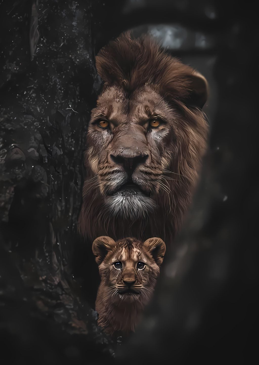 Aslan ve Yavrusu: Ormanın Koruyucuları