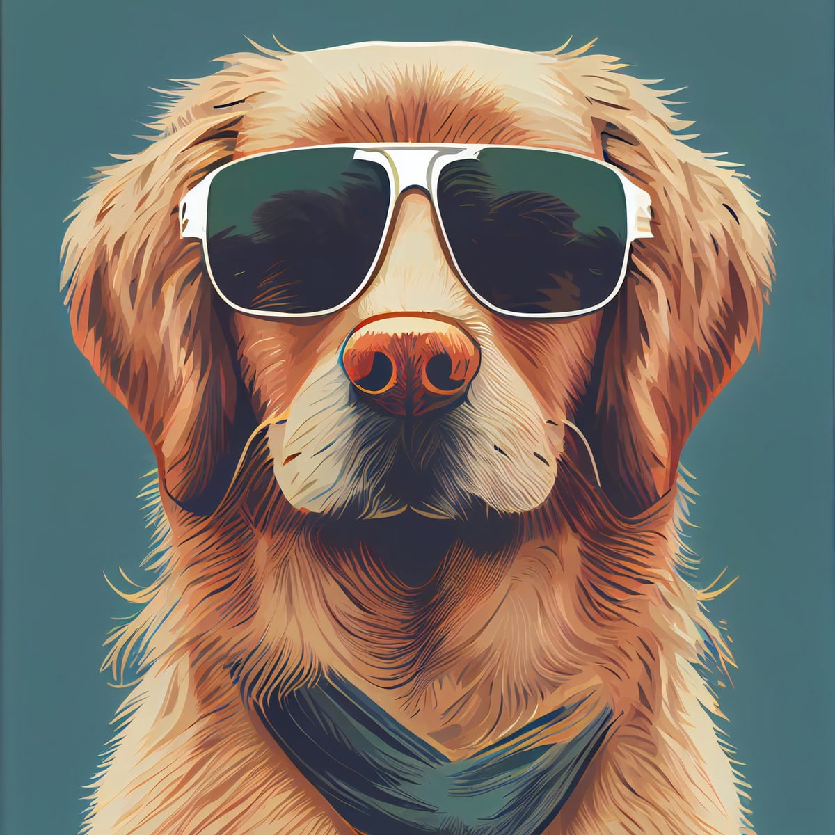 Güneş Gözlüklü Golden Retriever