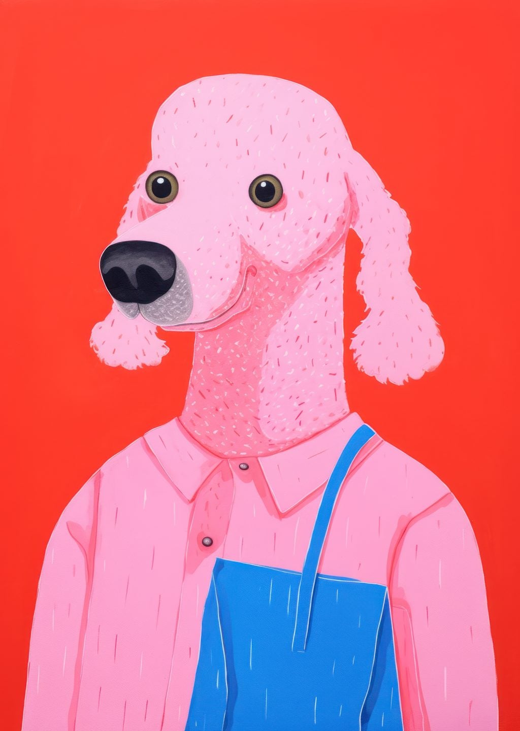 Renkli Poodle İllüstrasyonu