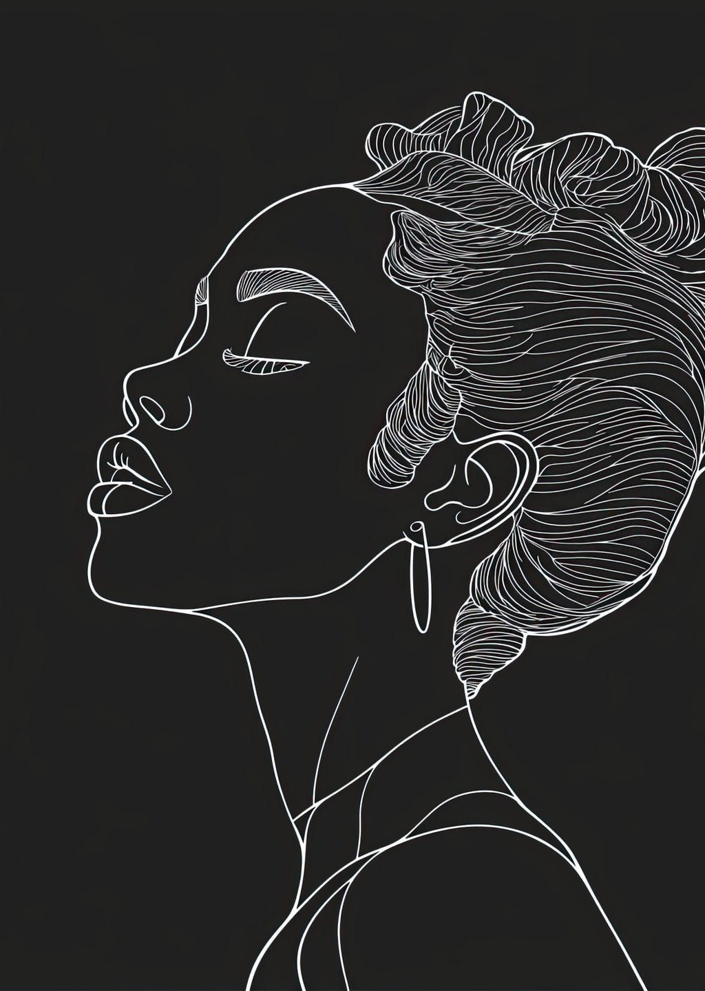 Saleira665: Minimalist Kadın Portresi